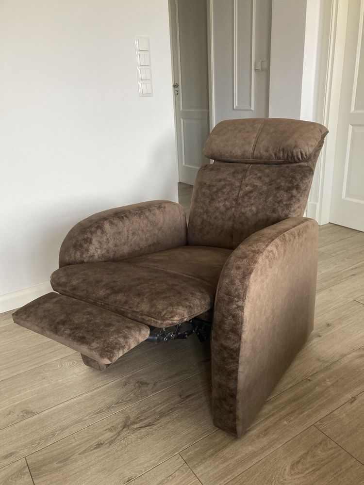 Fotel typu Relax brązowy
