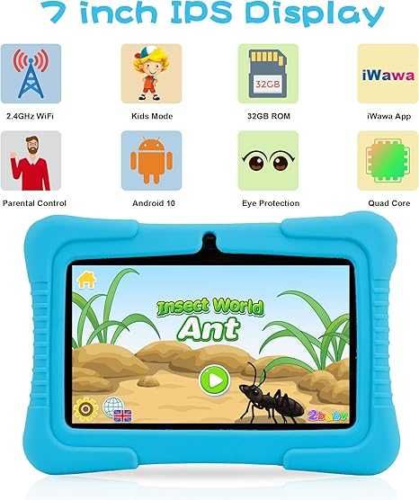 TABLET DLA DZIECI Veidoo 7" 32gb IPS kontrola rodzicielska Bluetooth