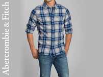 Abercrombie & Fitch Flanelowa Koszula Męska w kratę Muscle Fit XL
