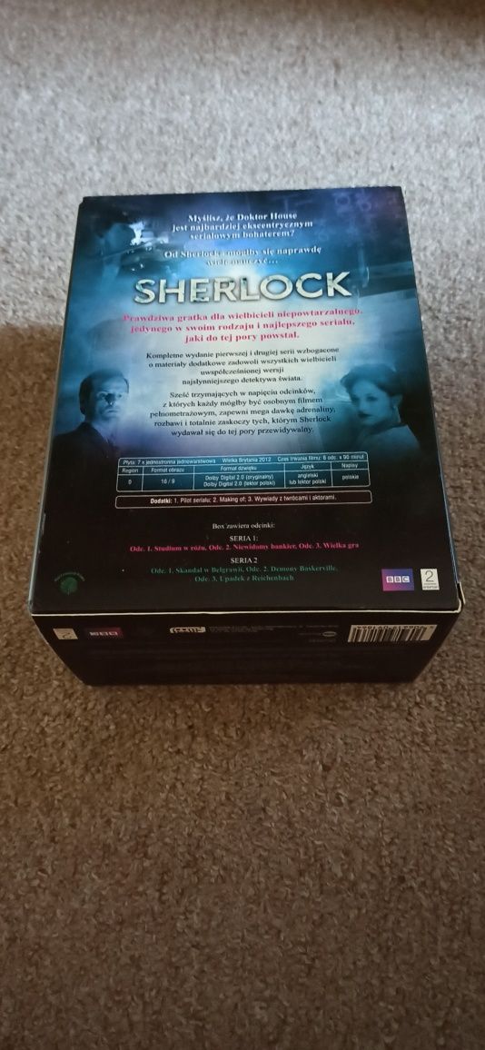 Sherlock 7 x dvd serial sezon 1 i 2