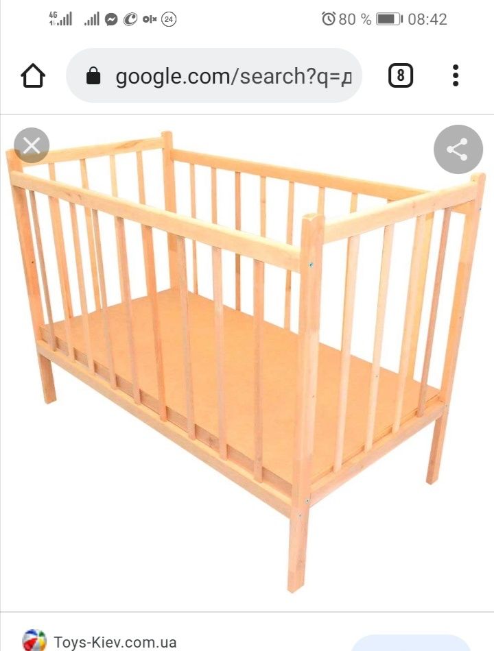 Детская кровать с матрацом и защитой