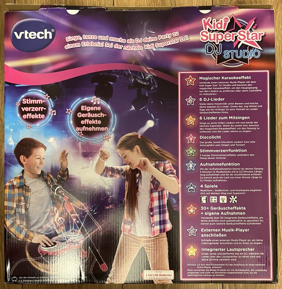 VTech Kidi Superstar DJ Studio Karaoke 10 w 1 z mikrofonem j. niem.