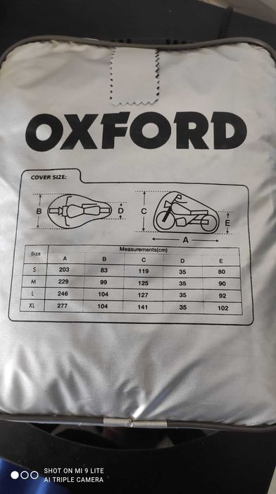 Pokrowiec na motocykl OXFORD AQUATEX WODOODPORNY 'S 'M 'L 'XL raty 0%