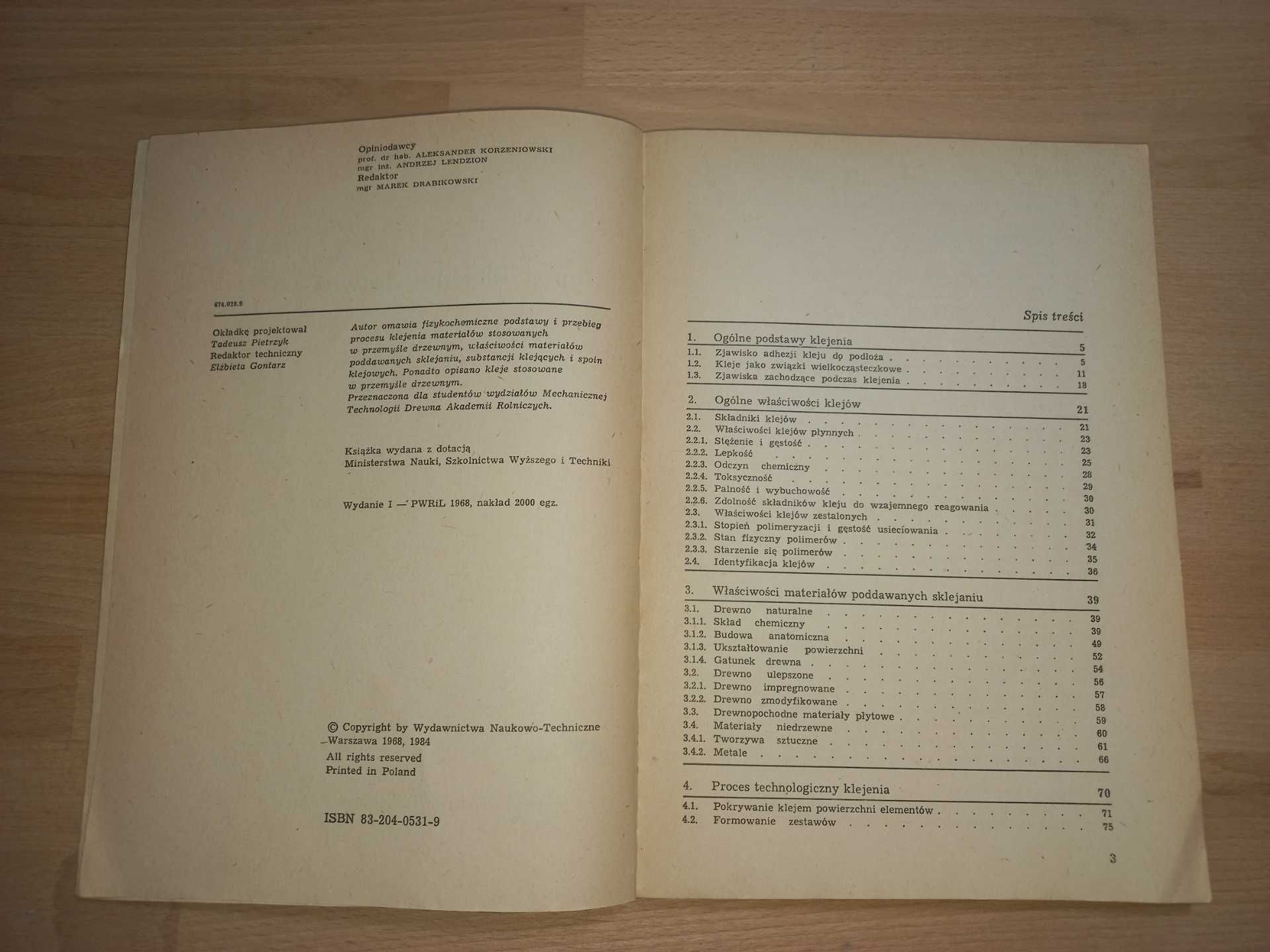 Kleje i klejenie drewna - Michał Zenkteler