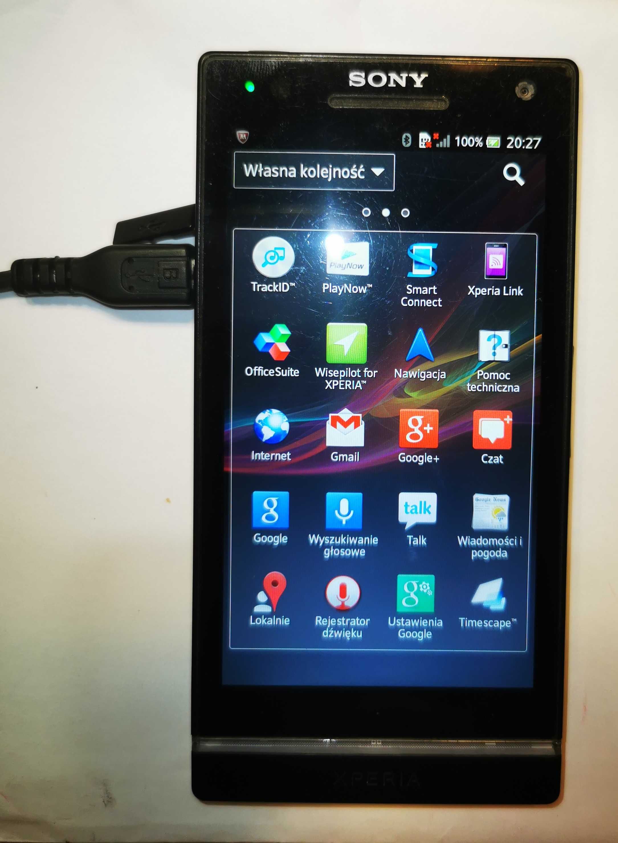 Sony Xperia S LT 26i czarny z ładowarką