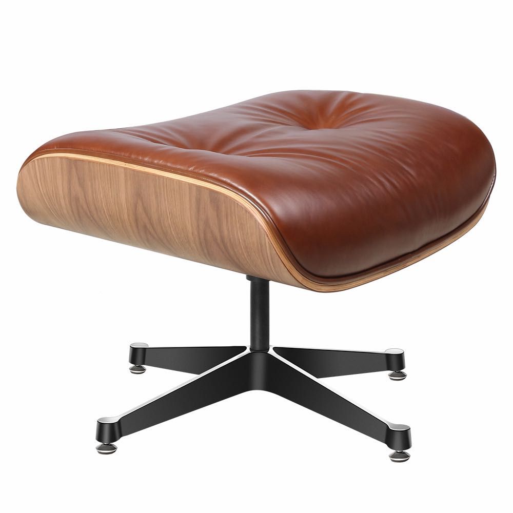 Cadeirão "Eames Lounge" - Pele genuína, Novo - Cadeira Poltrona Chaise