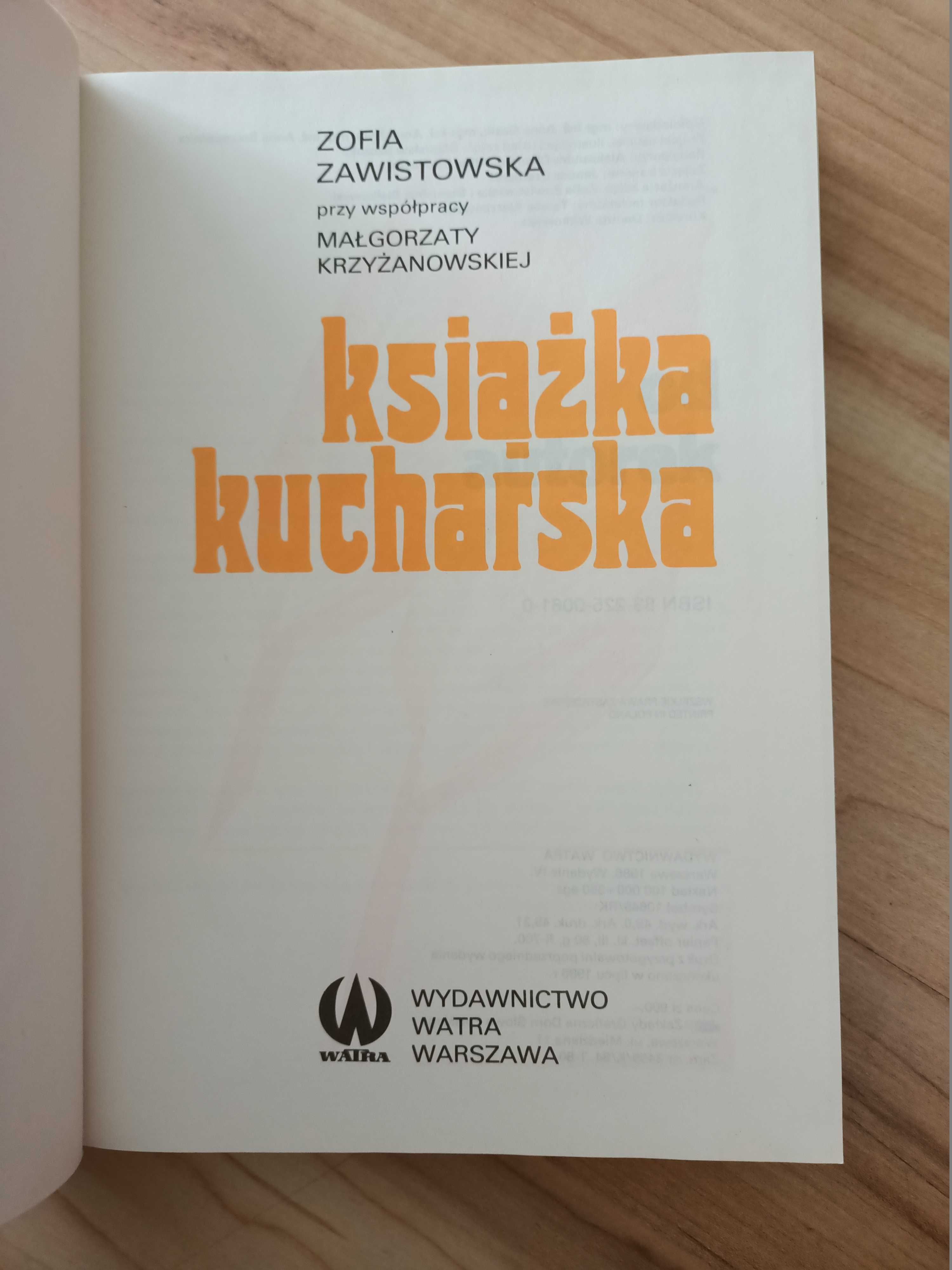 Książka kucharska- Zawistowska Z