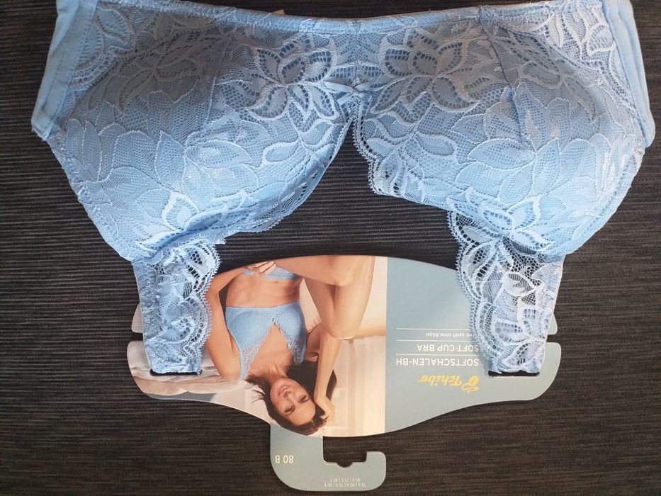 Miękki biustonosz błękitny 80B NOWY