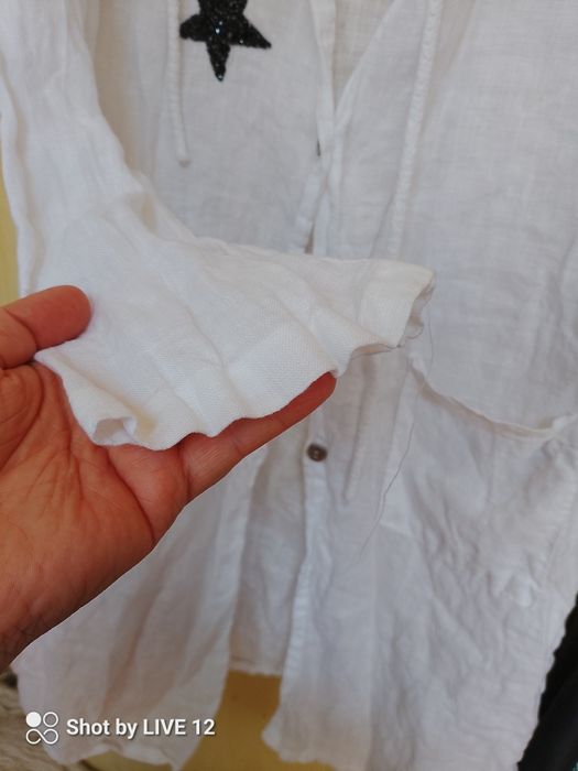 Narzutka lniana zapinana