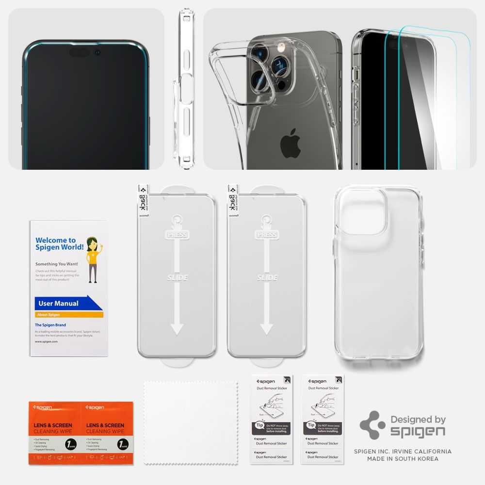 Spigen etui+ 2xszkło CrystalPack Crystal Clear do iPhone 14 Plus 6,7"