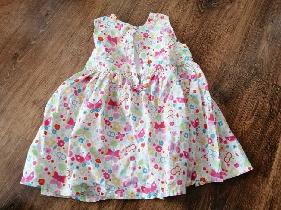 Sukienka h&m lato kwiaty motyle lekka przewiewna wesele elegancka 86