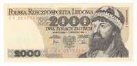 Banknot 2000 zł 1982, seria CE, UNC/UNC-
