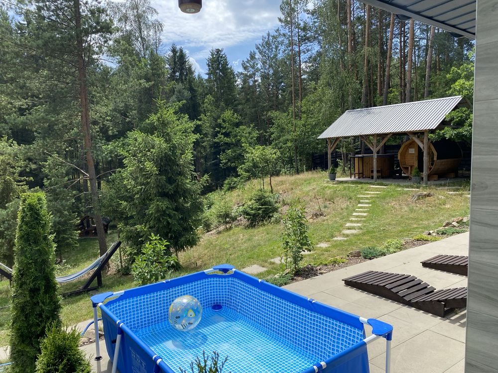 Domek kominek, balia, sauna, klimatyzacja, agroturystyka, balia, sauna