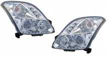 Reflektor Lampy kpl Ringi Angel Eyes Led Tuning Soczewka Suzuki Swift 2005-