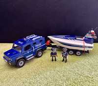 Playmobil 5187 zestaw samochod policyjny i łódź policja