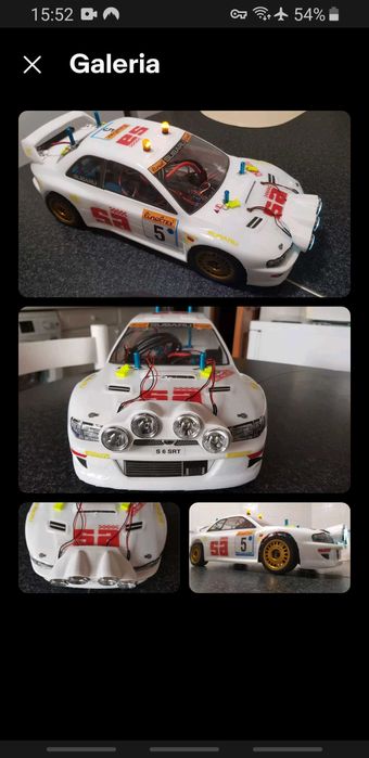 Rc 1/10 capa 99 subaru wrc sa competições c varias luzes led rali