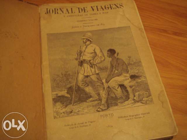 Livro antigo Jornal de viagens 1879