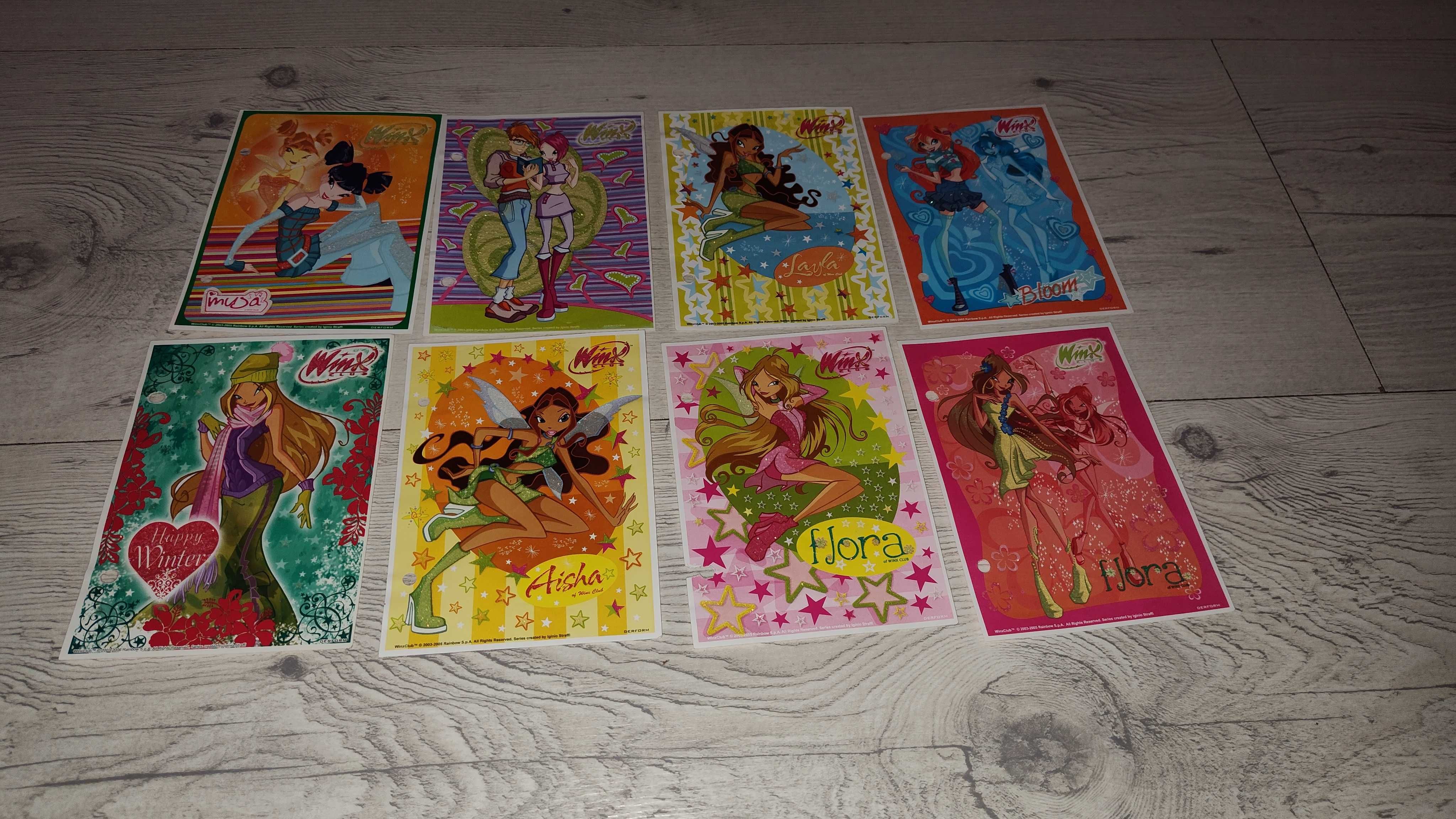 Karteczki winx club małe 25 sztuk brokat