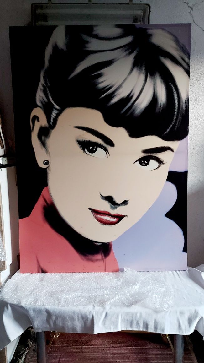Duży obraz Audrey Hepburn 140x100 ozdoba
O