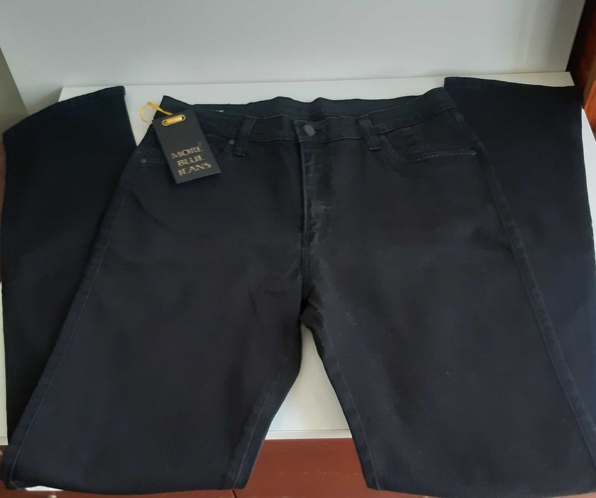 Calças Ganga Senhora Pretas More Blue Jeans Novas 44
