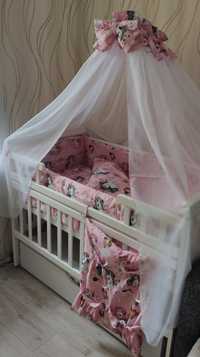 Комплект постільної білизни та бортики в дитяче ліжко