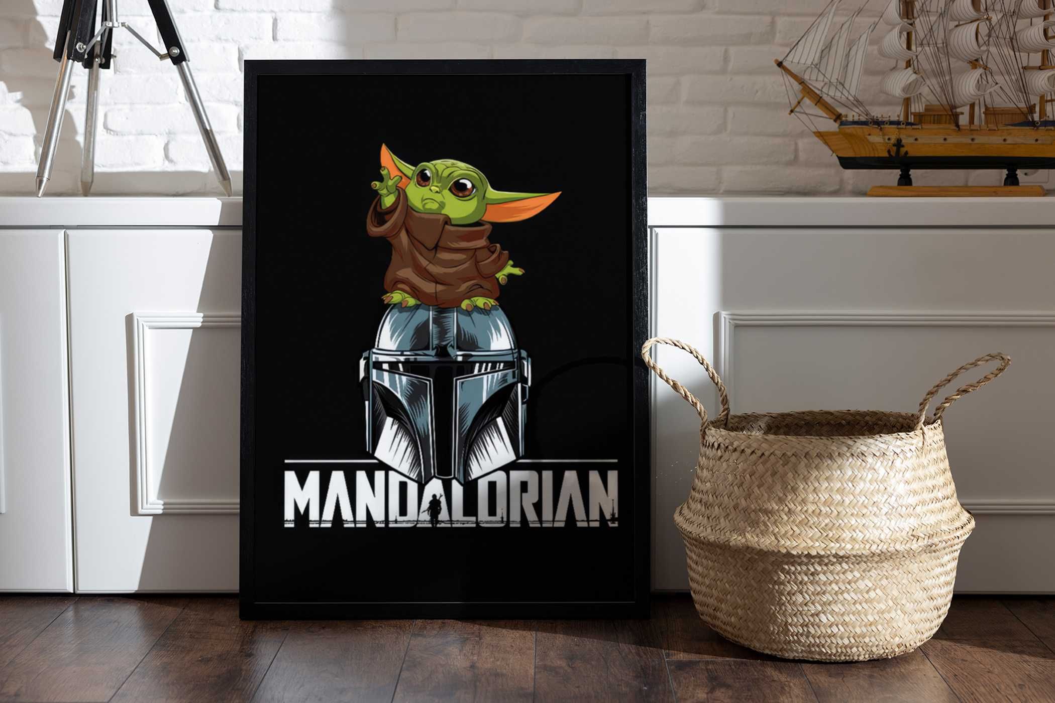 Mandalorian Baby Yoda Plakat A3 - Star Wars - trzecia sztuka GRATIS