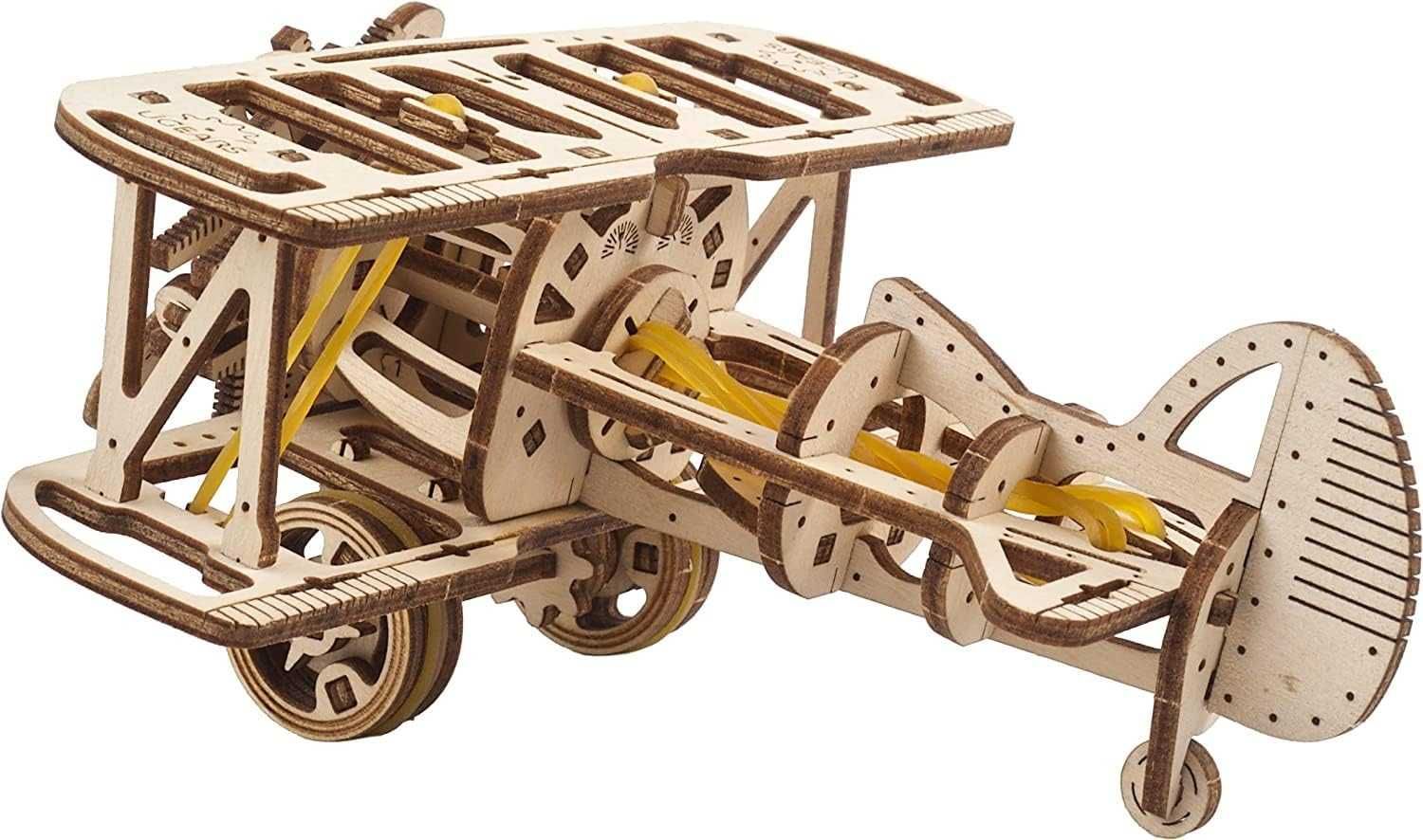 Ugears Mini-Biplane samolot DIY puzzle drewniane 3D