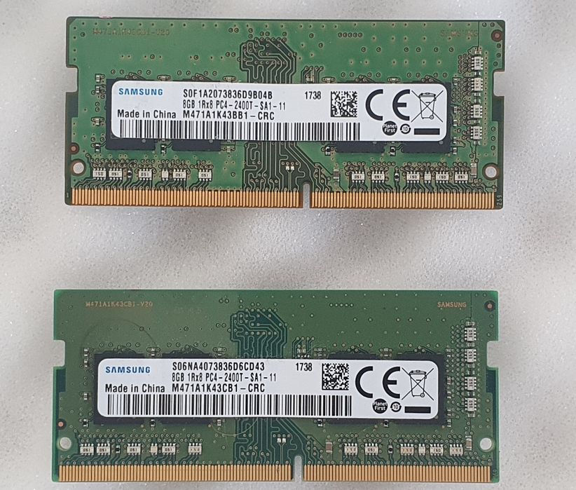 2 x 8GB DDR4 (Samsung) - pamięć RAM do laptopa