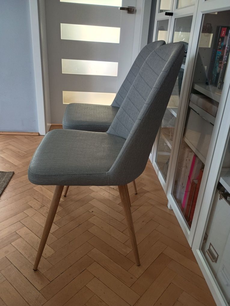 4 krzesła, tapicerowane, ekoskóra