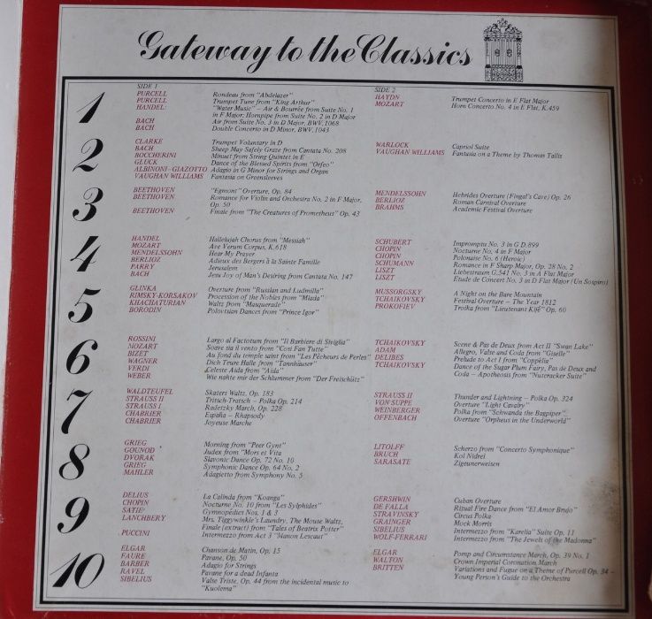 Various GETEWAY To the CLASSICS Box 10 LP UK Bach Mozart Mendelssohn