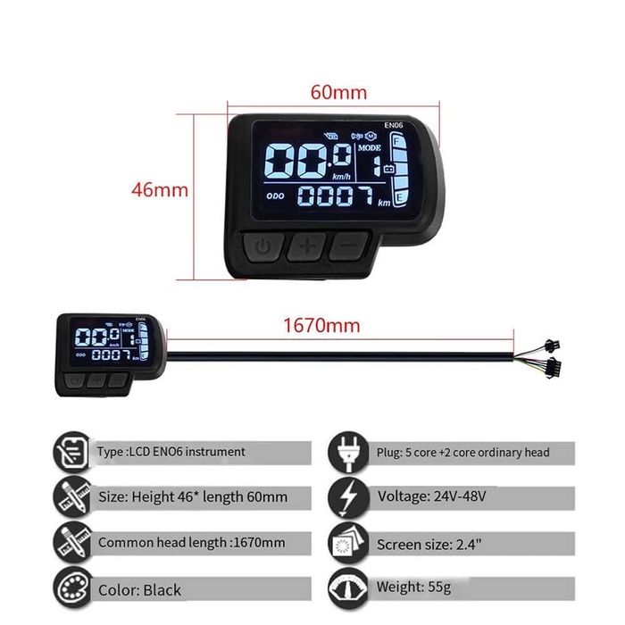 Синусний контролер з диссплеєм 40А 1500/2000W 36/48/52V