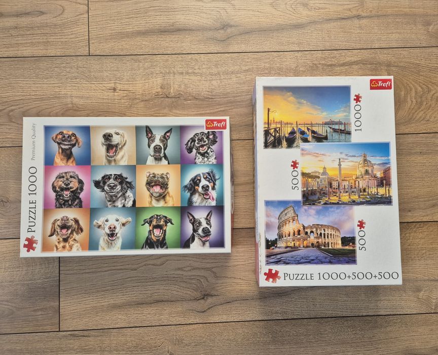 Puzzle Trefl Psy 1000 kawałków i 3 krajobrazy