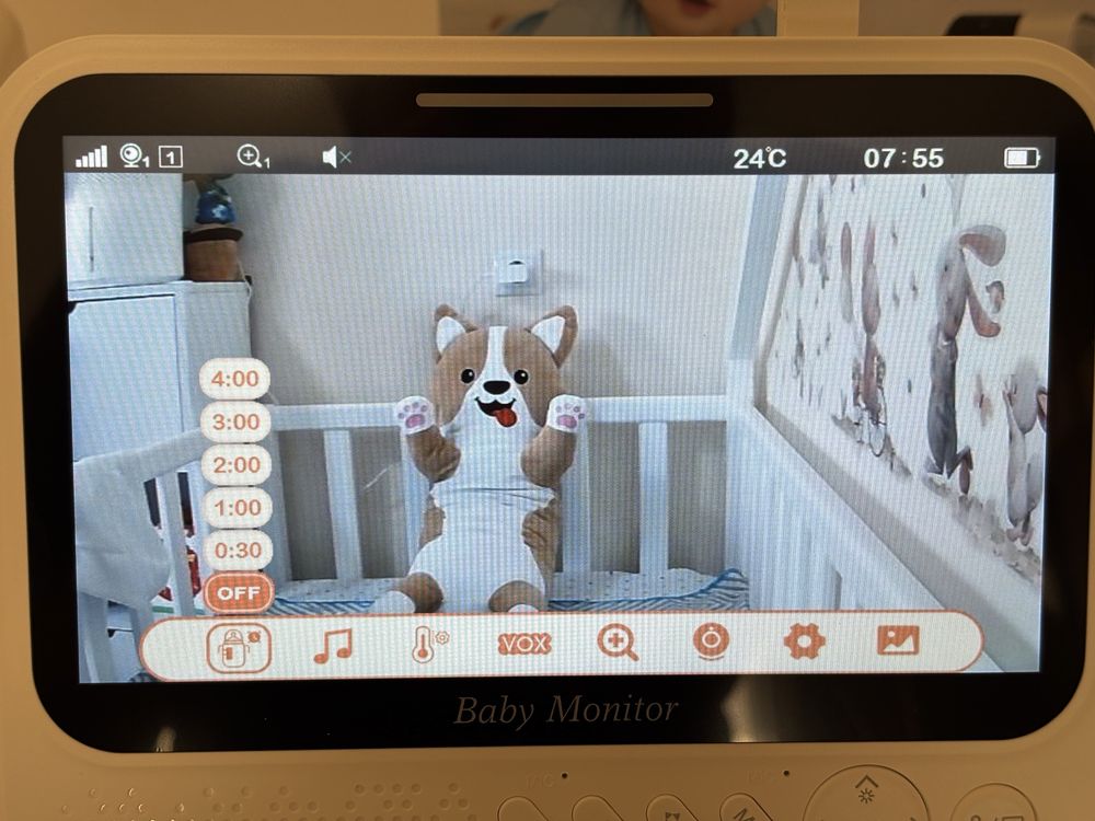 Відеоняня з великим екраном 7 дюймів Baby monitor ABM790