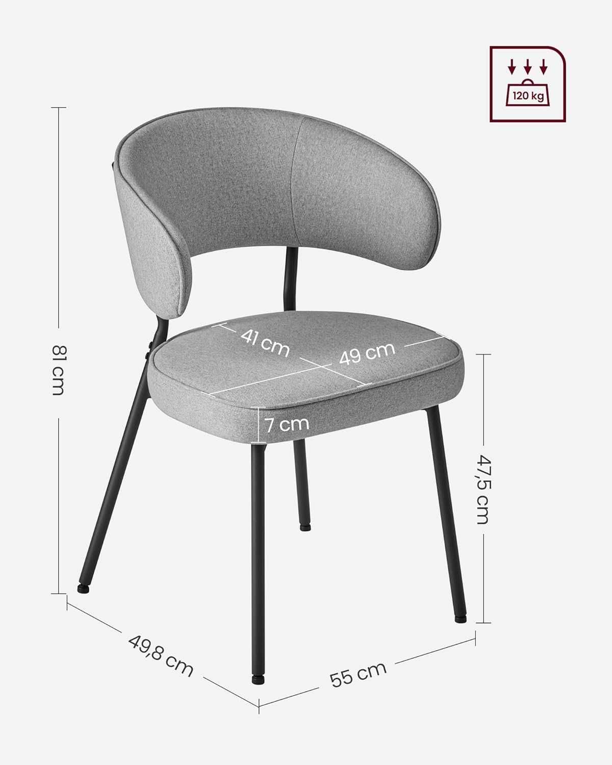 Nowe krzesła do jadalni /krzesło /hokery /loft /VASAGLE /2szt /5181