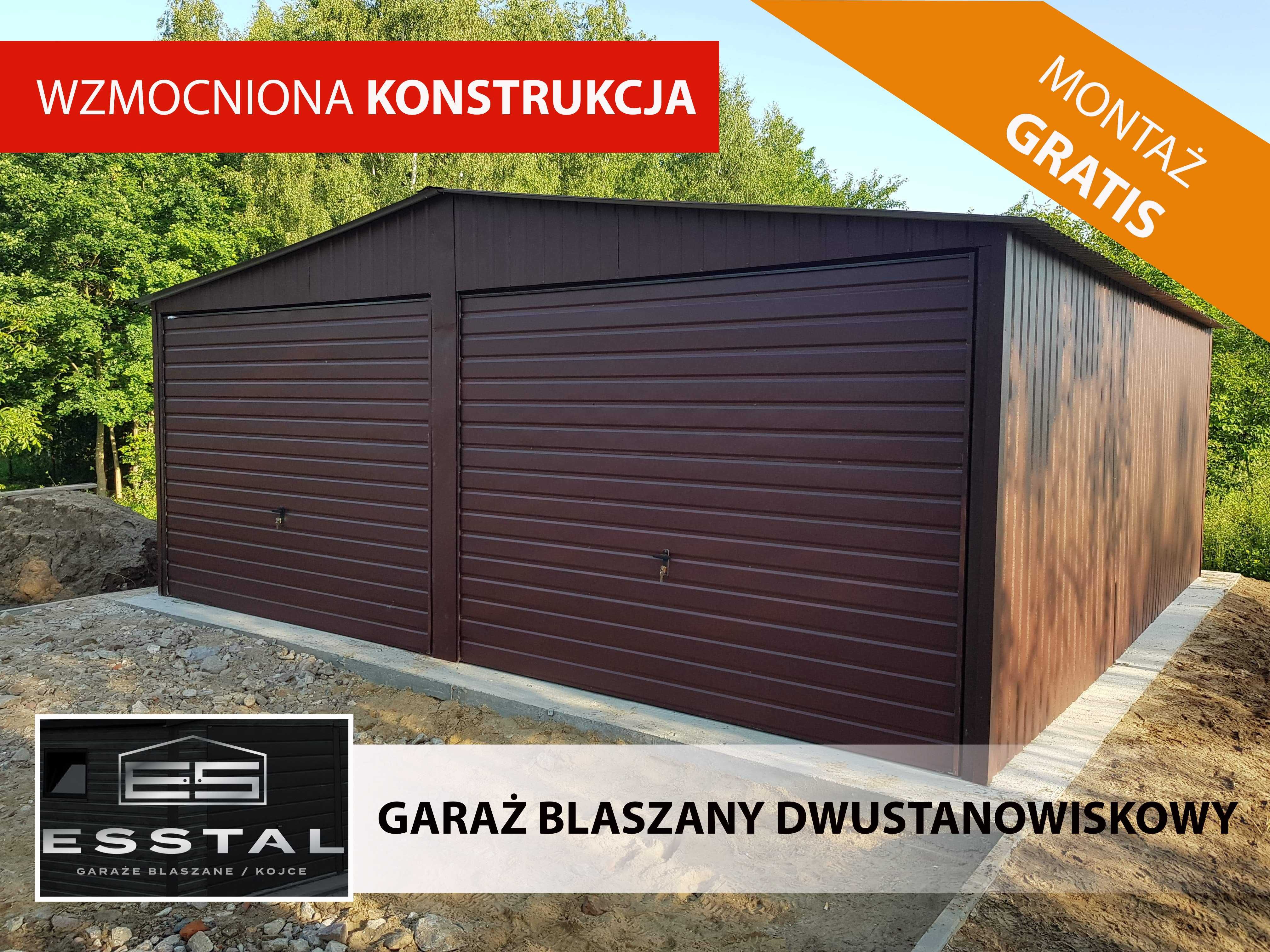 GARAŻ BLASZANY Dwu-Stanowiskowy | Garaże | Wiaty | Kojce | - ESSTAL