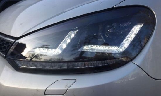 Reflektory lampy przód GOLF 6 VI halogen OSRAM LED Xenon GTI GT Black