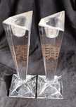 2 Castiçais Cristal