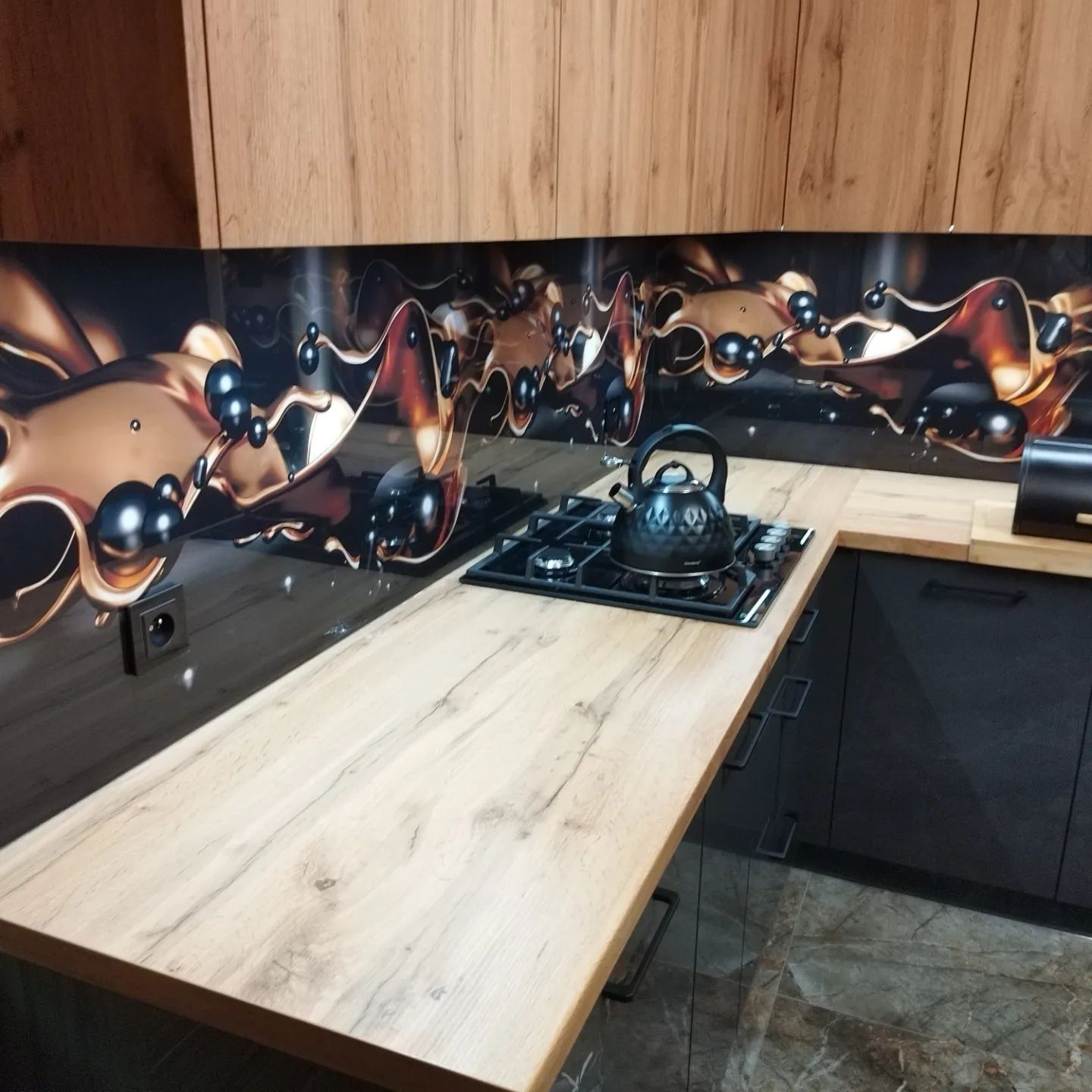 Panel szklany z grafika