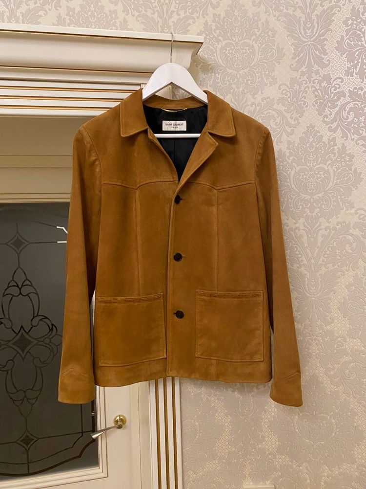 Saint laurent куртка замшева жіноча