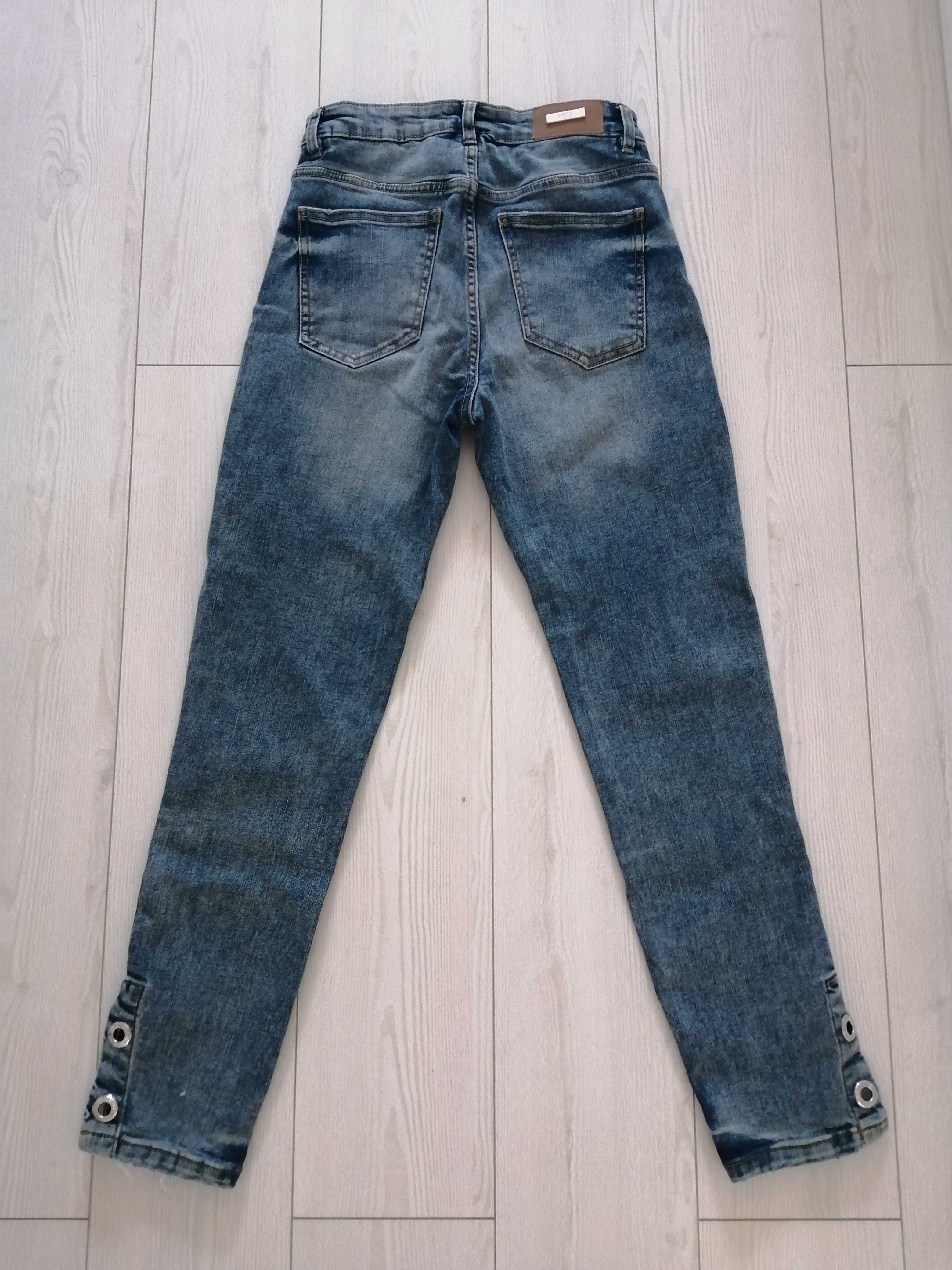 Nowe spodnie jeansy Diverse rozm 36 skinny wysoki stan krótsza nogawka