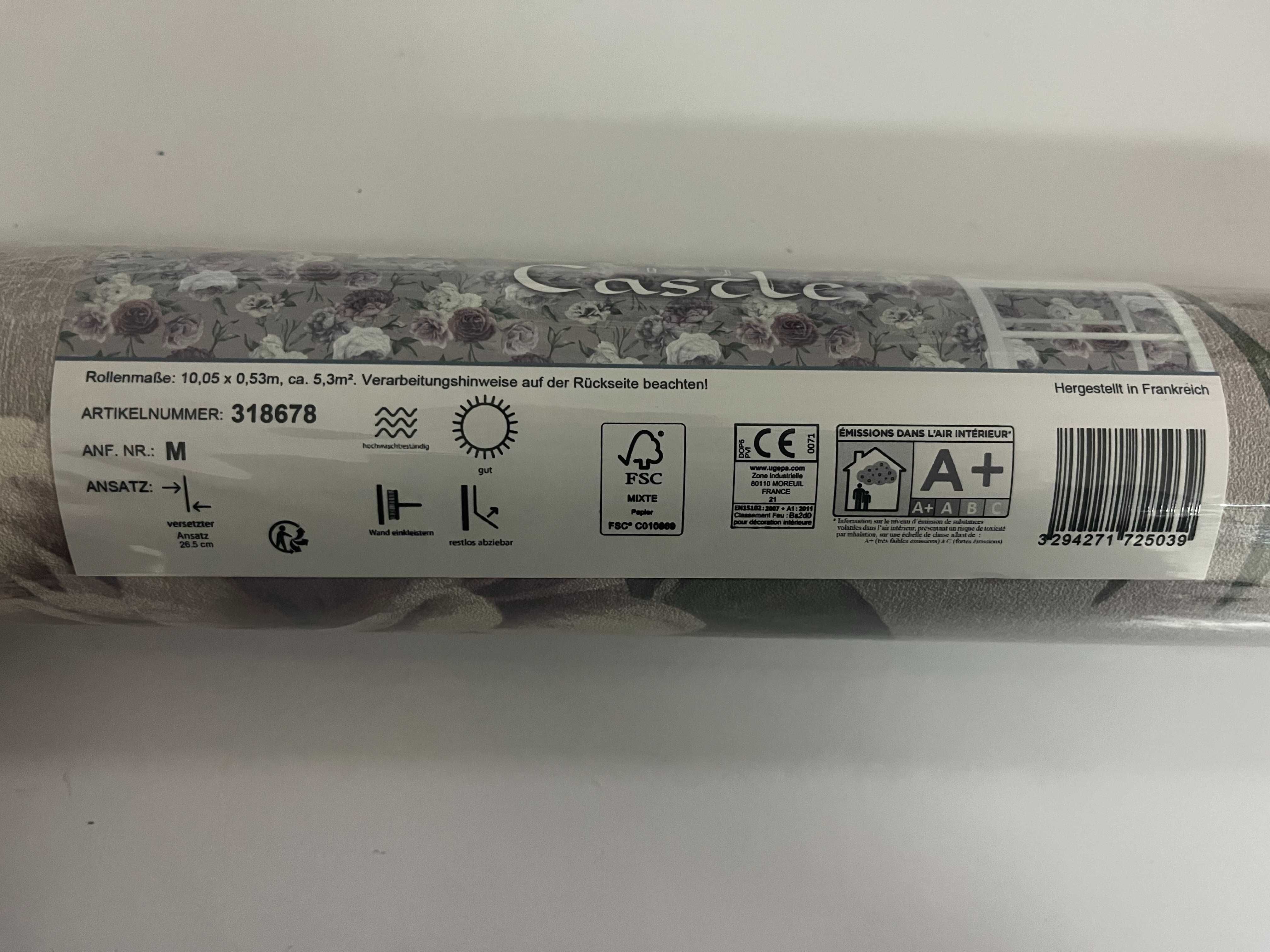 Tapeta winylowa "kwiaty" 0,53m x 10,05m
