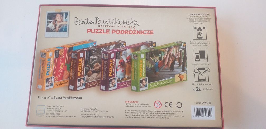 NOWE Puzzle Kambodża 60 el + aplikacja, kol. Beaty Pawlikowskiej