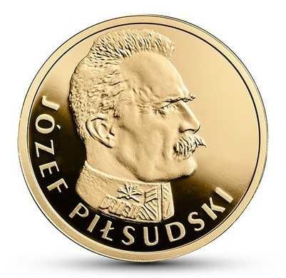 Złota moneta 100zł Józef Piłsudski 100-lecie Niepodległości 2015 UNC
