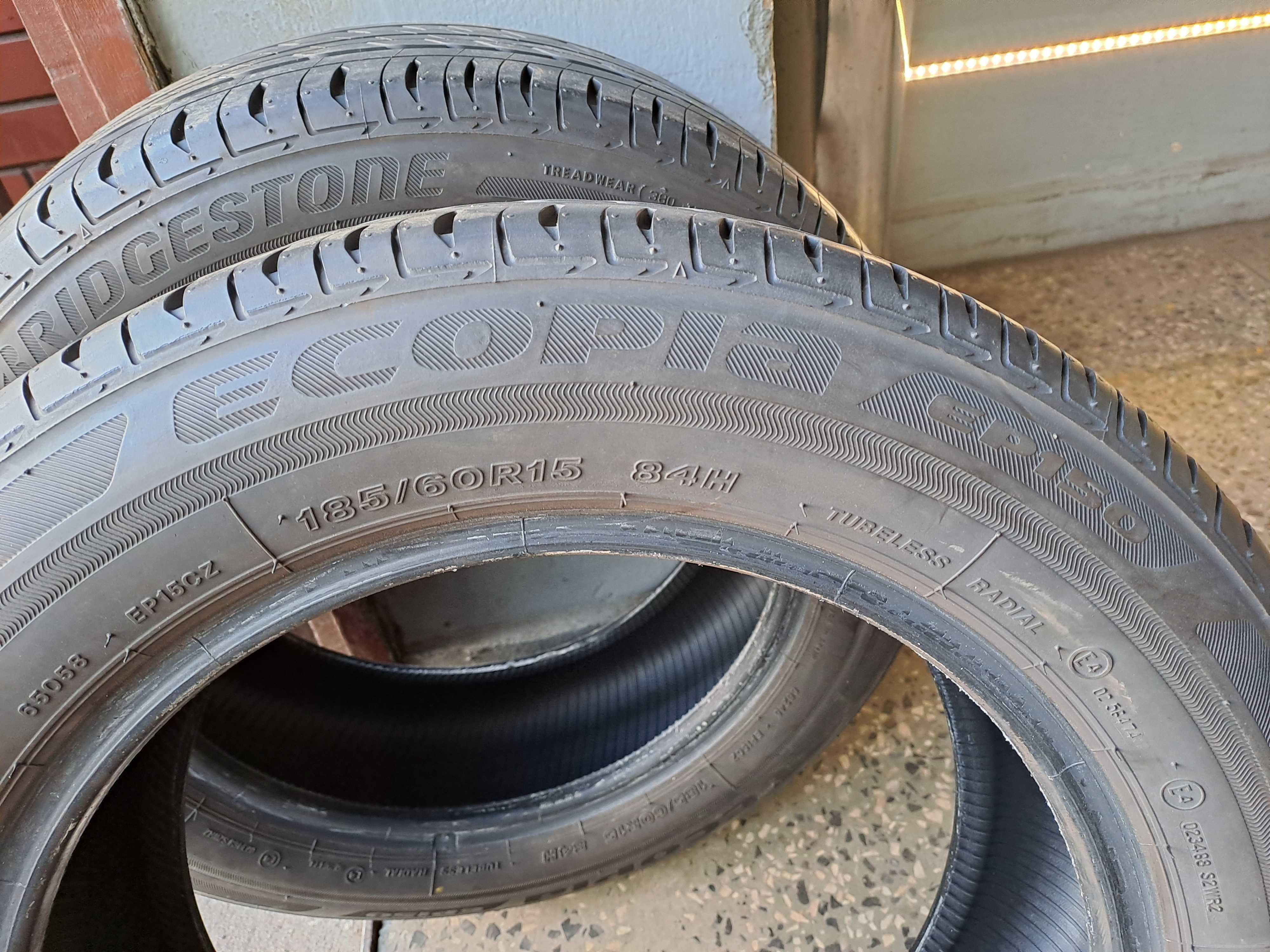 185/60r15 bridgestone opony letnie uzywane 7mm