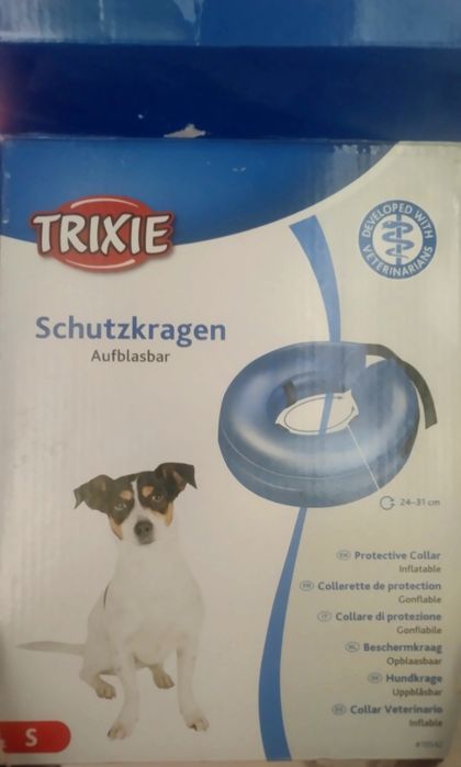 Kołnierz dmuchany pooperacyjny sterylizacja kastracja dla psa kota S