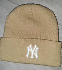 Czapka New York Yankees brązowa zimowa