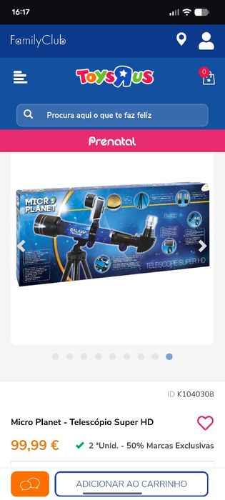 Telescópio micro planeta super HD