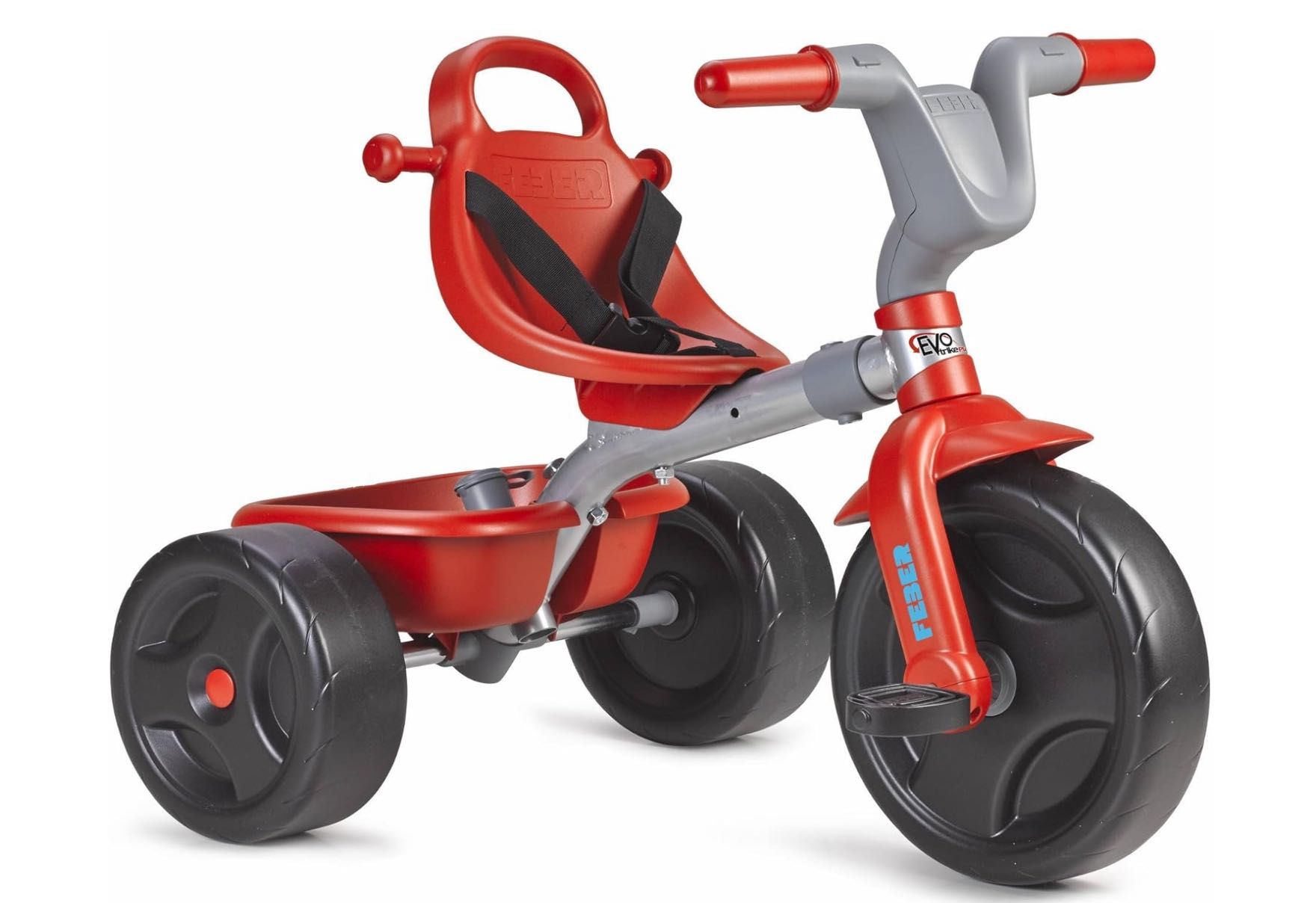 Rower trójkołowy Feber Evo Trike Czerwony, rowerek 3 w 1 dla dzieci