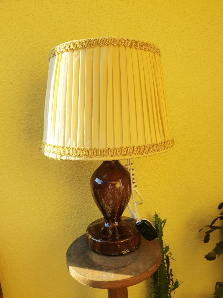 Lampa stołowa porcelit spm elektromet Częstochowa vintage prl abażur