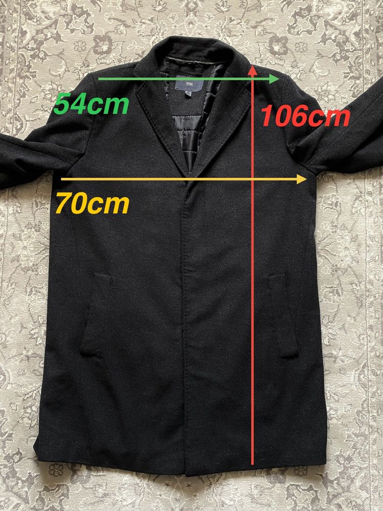 TCM czarny męski wełniany dlugi sweter XXL